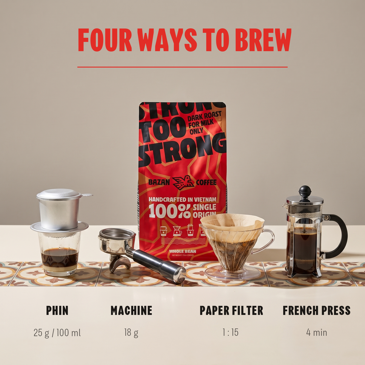 Too Strong, Premium Vietnamese Robusta, Dark Roast