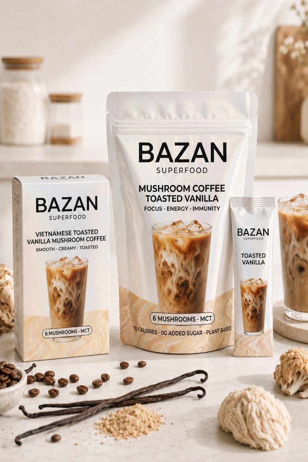 Bazan Mushroom Coffee Toasted Vanilla