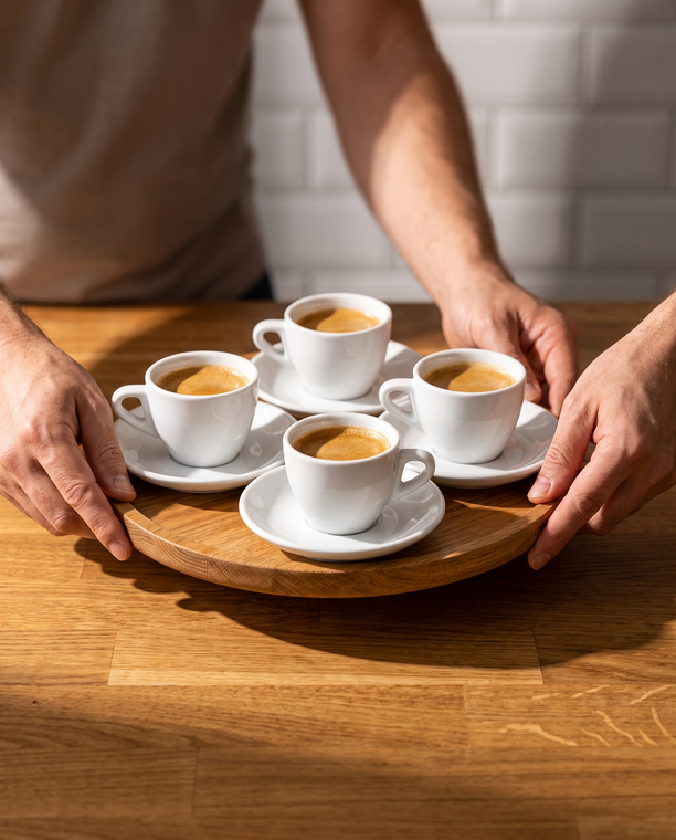 SIX CUPS.<br>SIX SAUCERS.