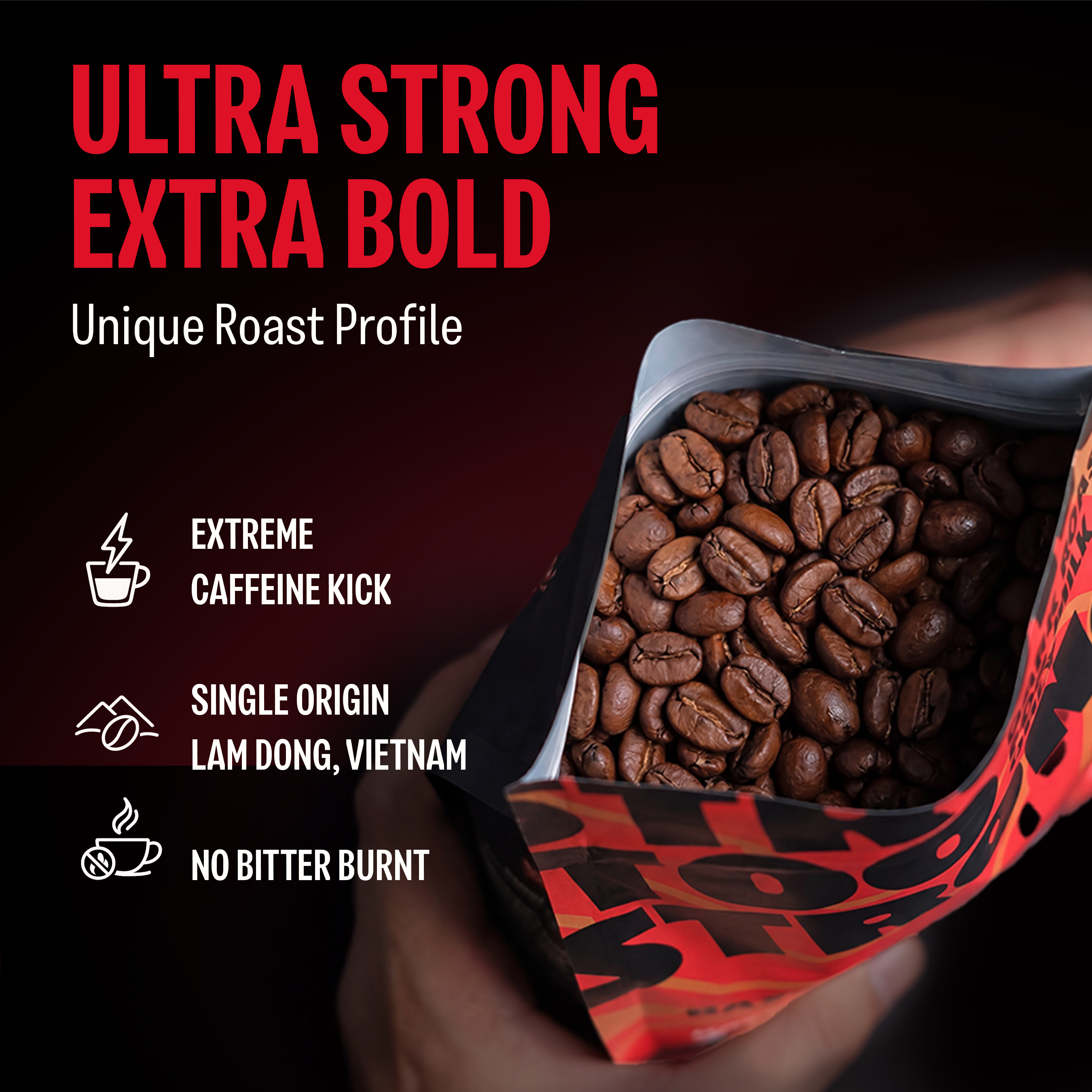 Too Strong, Premium Vietnamese Robusta, Dark Roast