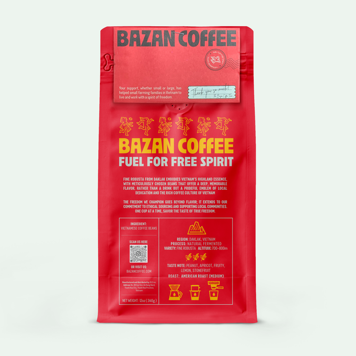 Fine Robusta Vietnam, Notes of Durian, Honey & Caramel, Whole Bean