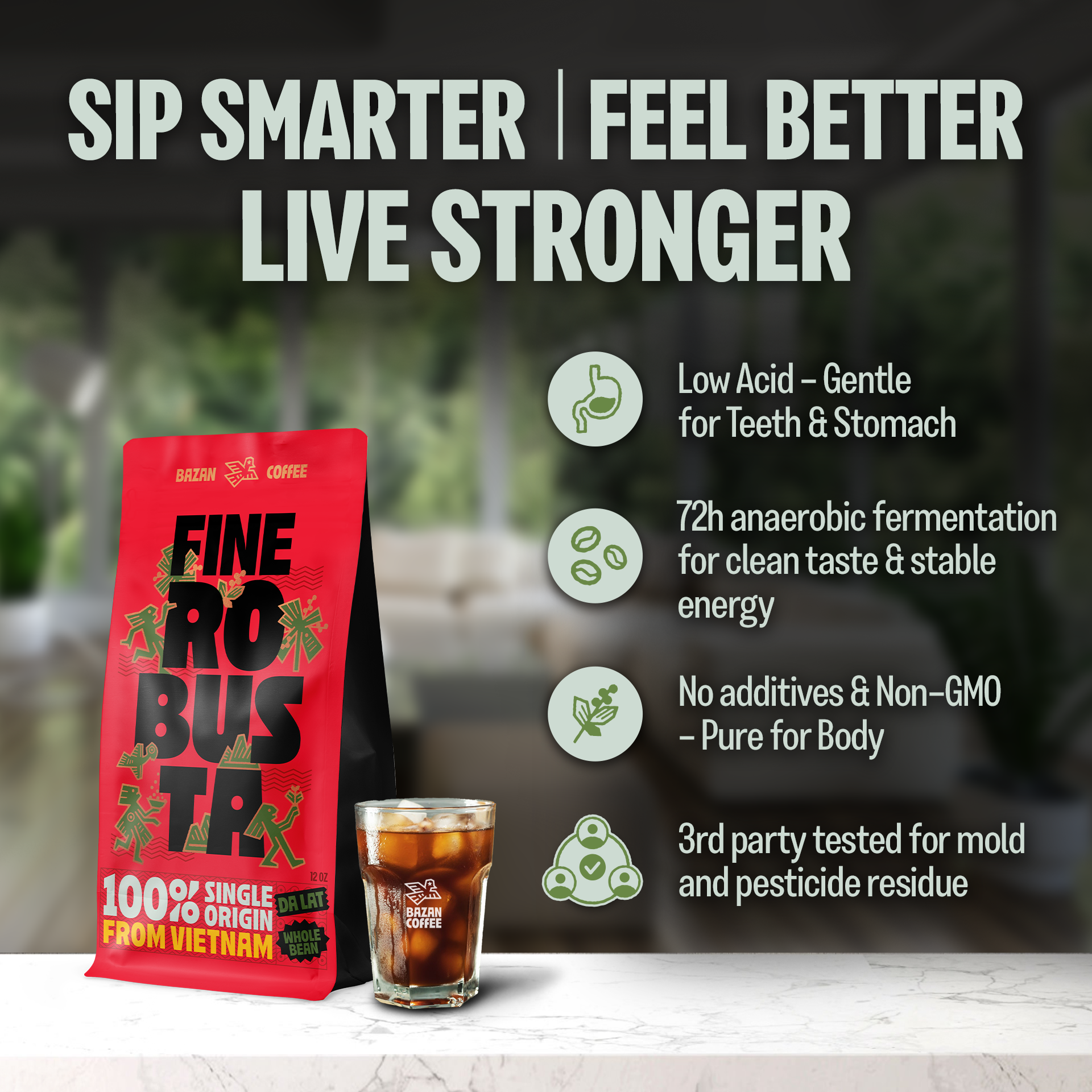 Fine Robusta Vietnam, Notes of Durian, Honey & Caramel, Whole Bean