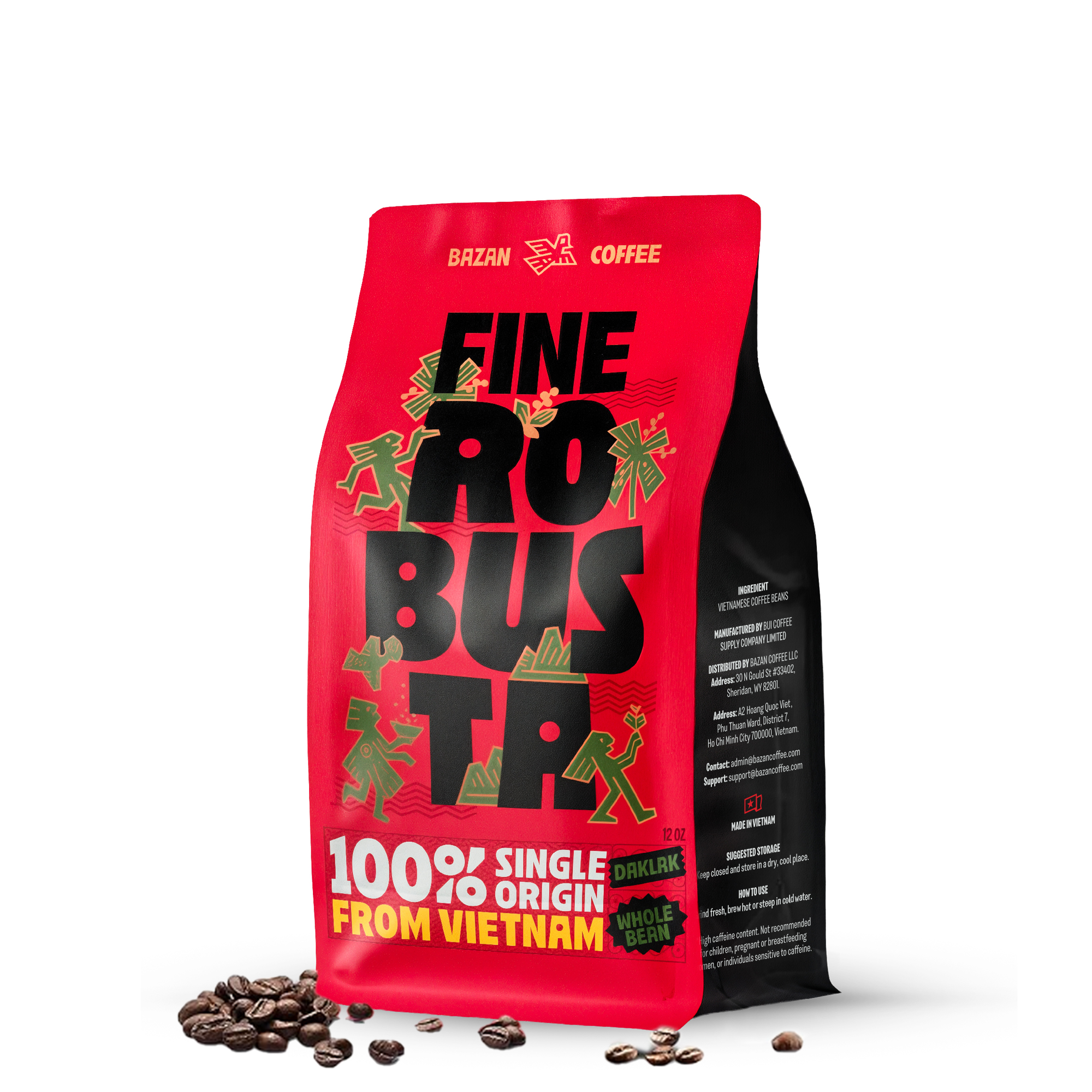 Fine Robusta Vietnam, Notes of Durian, Honey & Caramel, Whole Bean