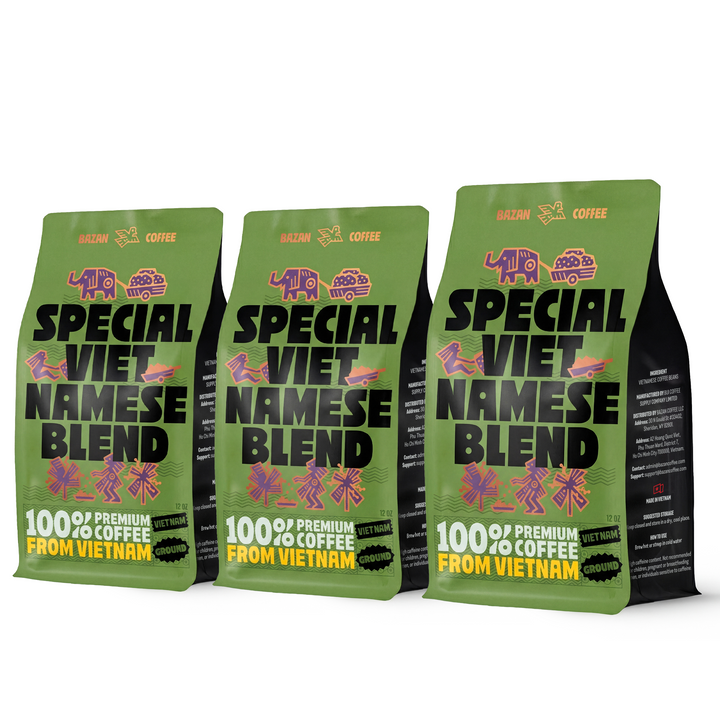 Special Vietnamese Blend, Strong & Smooth, Fruity & Floral Aroma, Ground