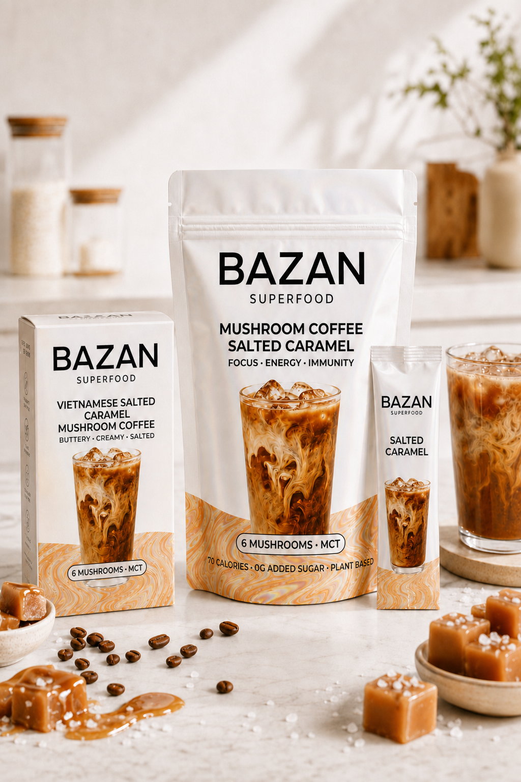 Bazan Mushroom Coffee Salted Caramel