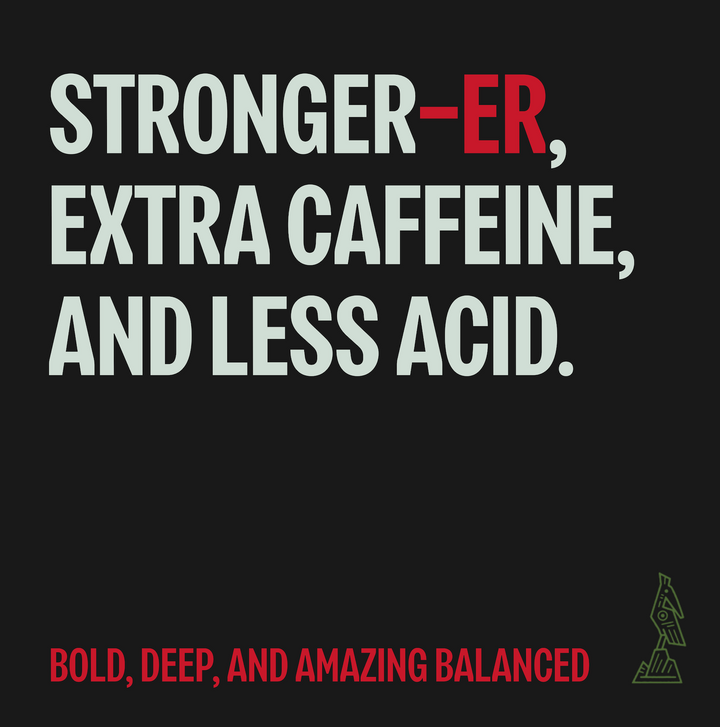 Too Strong, Premium Vietnamese Robusta Whole Bean Coffee, Dark Roast, High Caffeine, Bold Espresso Flavor, Low Acidity, Perfect with Milk, 12oz Bag