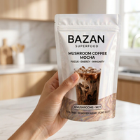 Bazan Mocha pouch held in hand for scale