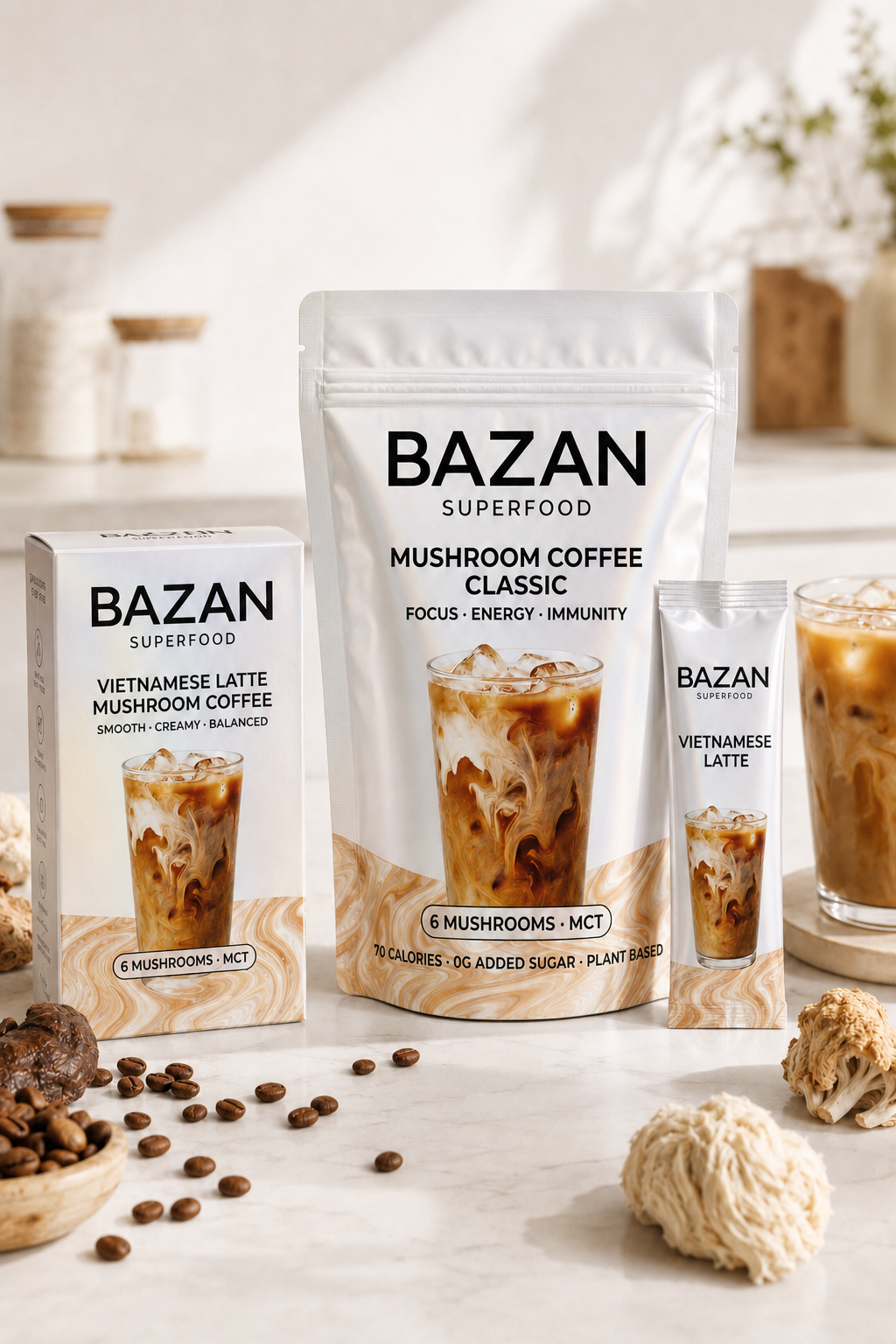 Bazan Mushroom Coffee Vietnamese Latte