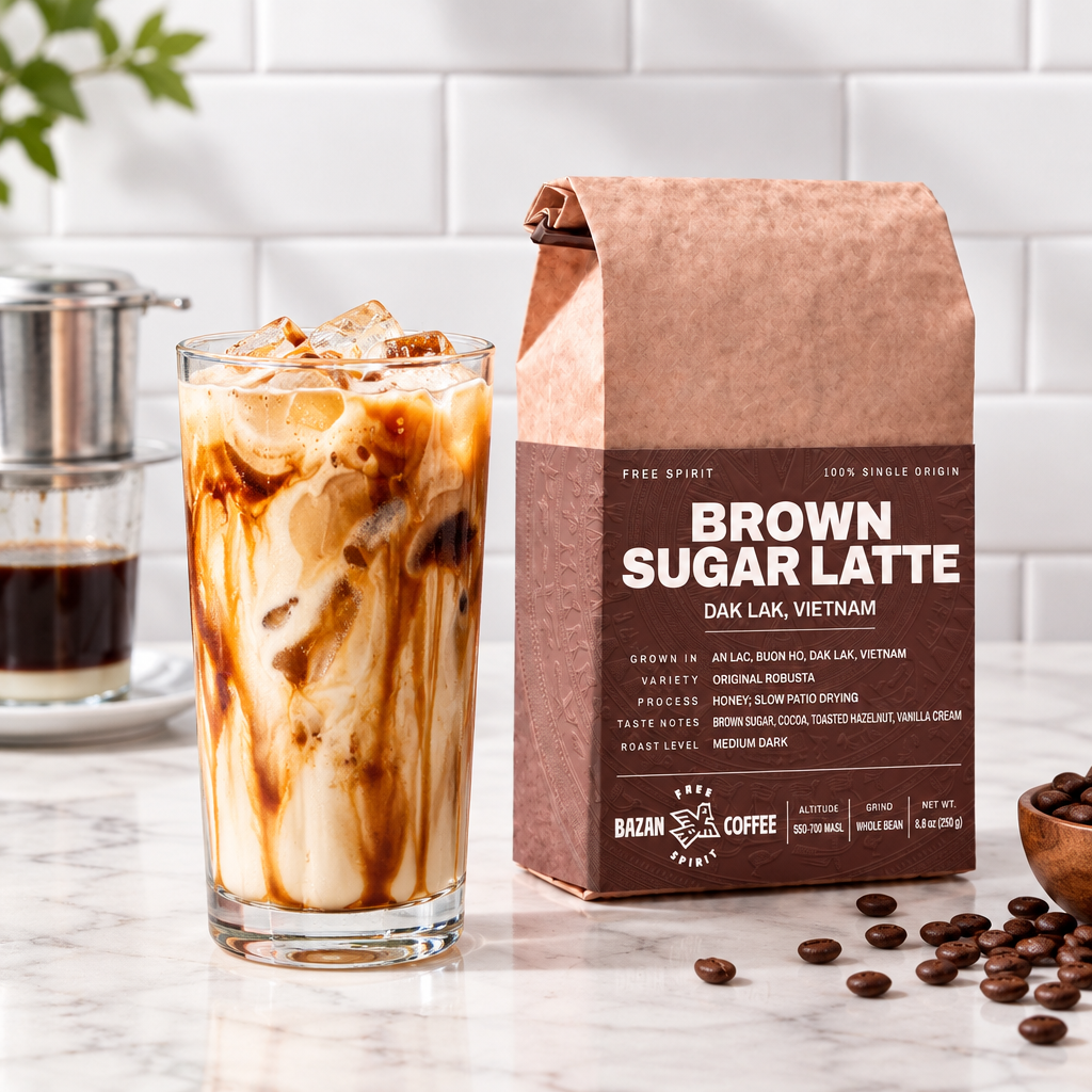 Brown Sugar Latte brewing